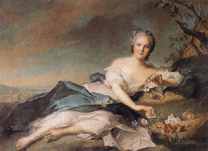 Jean Marc Nattier Madame Henriette as Flora Sweden oil painting art